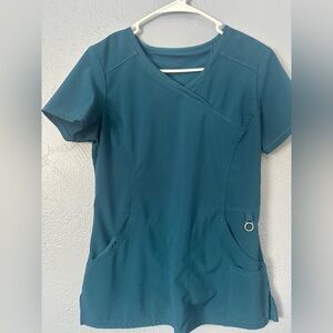 Cherokee Teal Short Sleeve Women's Top